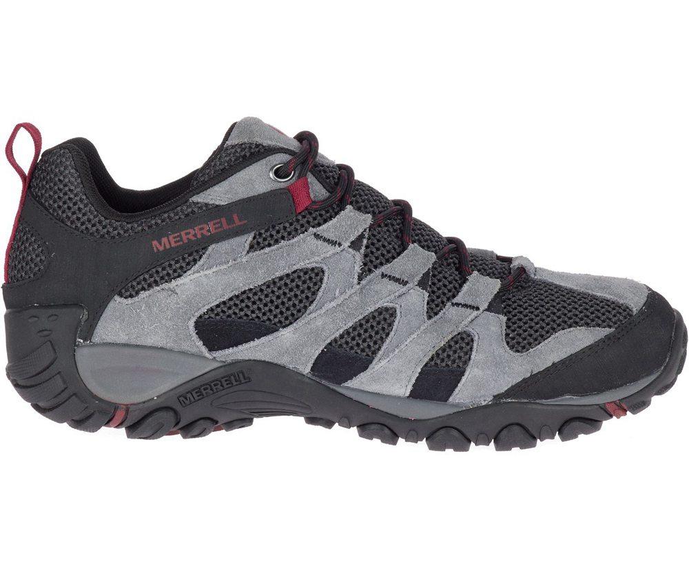 Merrell Sneakers Grey/Black - Alverstone Wide Width - Mens 24CSQGEZJ